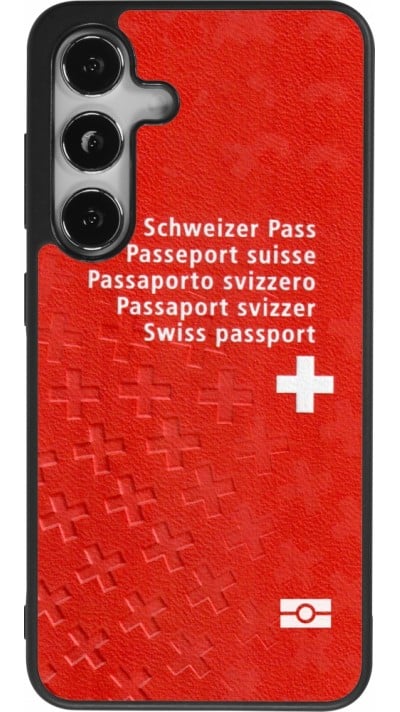 Samsung Galaxy S24 Case Hülle - Silikon schwarz Swiss Passport