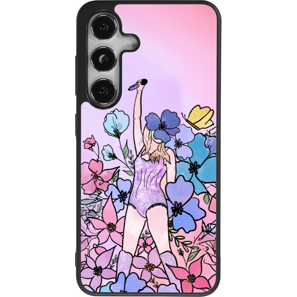 Samsung Galaxy S24 Case Hülle - Silikon schwarz Taylor Swift Sketch - Pink