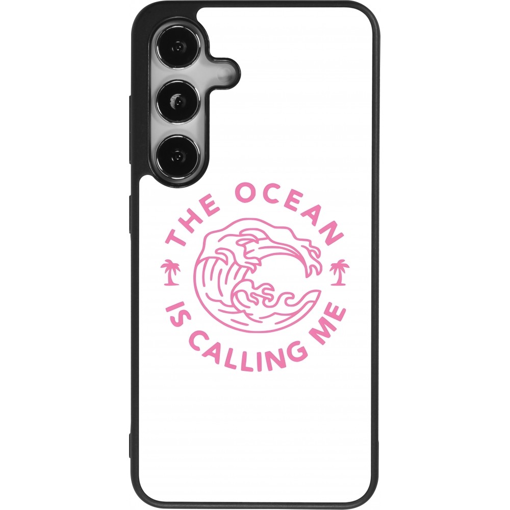Coque Samsung Galaxy S24 - Silicone rigide noir The Ocean is calling me