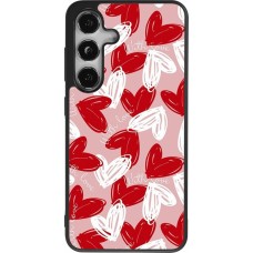 Coque Samsung Galaxy S24 - Silicone rigide noir Valentine 2024 with love heart