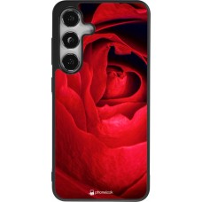 Samsung Galaxy S24 Case Hülle - Silikon schwarz Valentine 2022 Rose