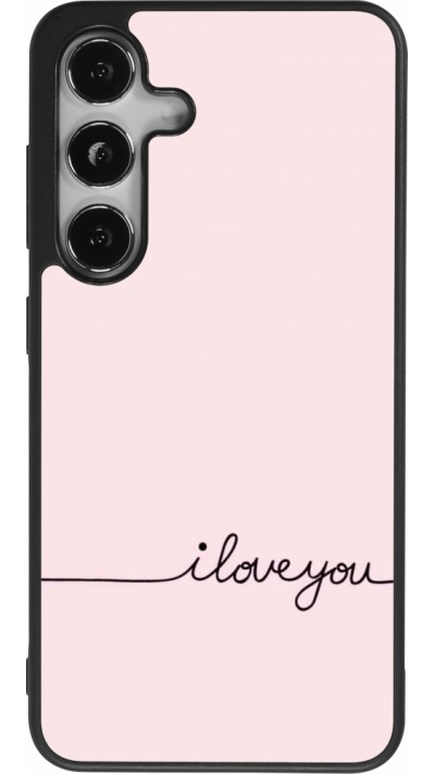 Samsung Galaxy S24 Case Hülle - Silikon schwarz Valentine 2023 i love you writing