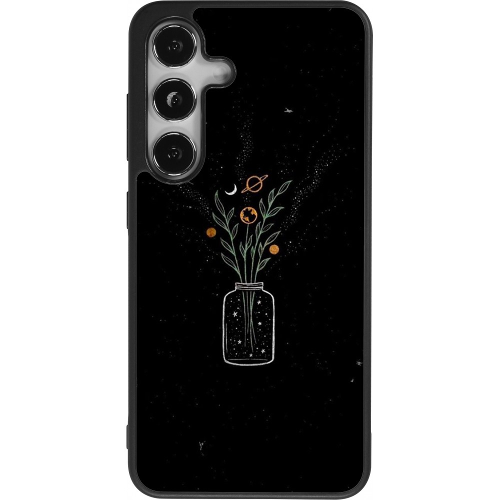 Coque Samsung Galaxy S24 - Silicone rigide noir Vase black