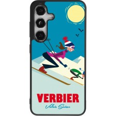 Coque Samsung Galaxy S24 - Silicone rigide noir Verbier Ski Downhill