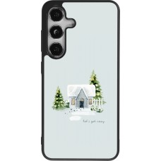 Samsung Galaxy S24 Case Hülle - Silikon schwarz Winter 25 Cosy House
