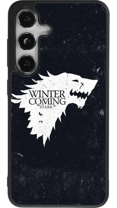 Coque Samsung Galaxy S24 - Silicone rigide noir Winter is coming Stark