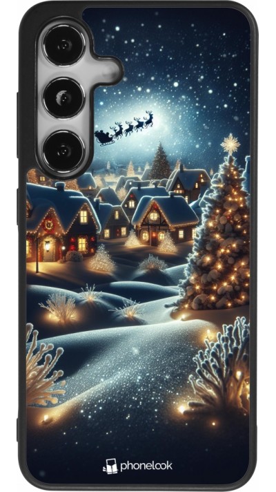 Coque Samsung Galaxy S24 - Silicone rigide noir Noël 2023 Christmas is Coming