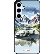 Samsung Galaxy S24 FE Case Hülle - Silikon schwarz Porsche 911 Berg Aquarell