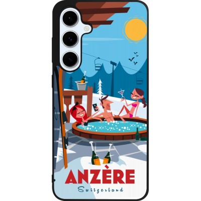 Coque Samsung Galaxy S24 FE - Silicone rigide noir Anzère Mountain Jacuzzi