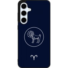 Coque Samsung Galaxy S24 FE - Silicone rigide noir Astrologie Bélier