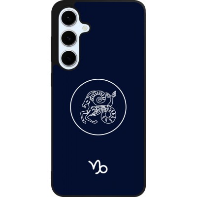 Coque Samsung Galaxy S24 FE - Silicone rigide noir Astrologie Capricorne