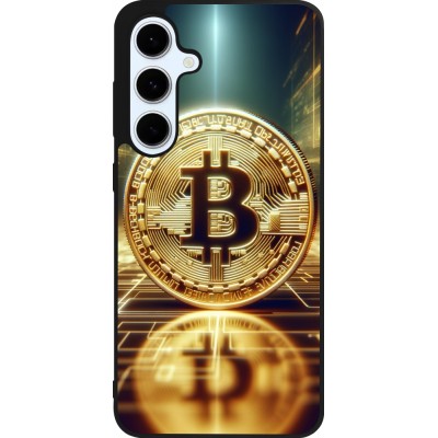 Samsung Galaxy S24 FE Case Hülle - Silikon schwarz Bitcoin Stehen