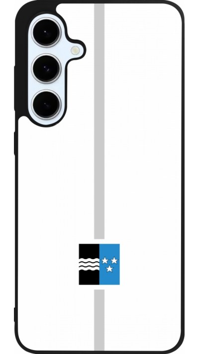 Samsung Galaxy S24 FE Case Hülle - Silikon schwarz Kanton AG weiss