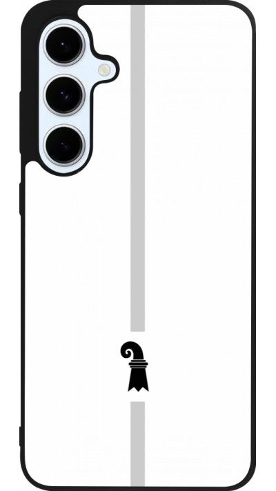 Samsung Galaxy S24 FE Case Hülle - Silikon schwarz Kanton BS weiss