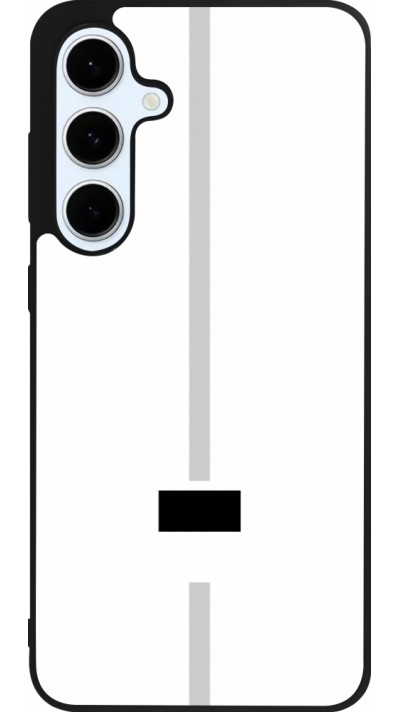 Samsung Galaxy S24 FE Case Hülle - Silikon schwarz Kanton FR weiss