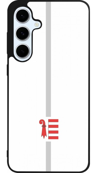 Samsung Galaxy S24 FE Case Hülle - Silikon schwarz Kanton JU weiss