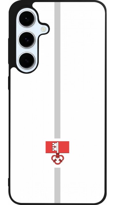 Samsung Galaxy S24 FE Case Hülle - Silikon schwarz Kanton OW weiss