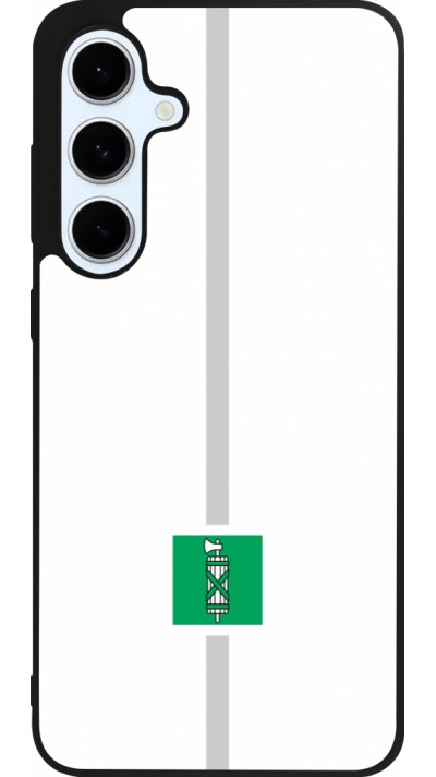 Samsung Galaxy S24 FE Case Hülle - Silikon schwarz Kanton SG weiss