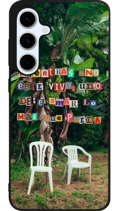 Samsung Galaxy S24 FE Case Hülle - Silikon schwarz Chairs DTMF