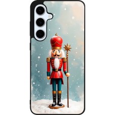 Coque Samsung Galaxy S24 FE - Silicone rigide noir Christmas 25 Nutcracker Snow