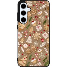 Coque Samsung Galaxy S24 FE - Silicone rigide noir Christmas 25 Pattern Ginger Cookie
