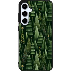 Coque Samsung Galaxy S24 FE - Silicone rigide noir Christmas 25 Pattern Xmas Tree