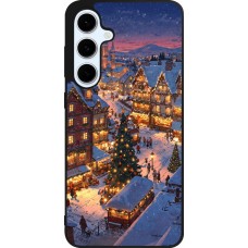Coque Samsung Galaxy S24 FE - Silicone rigide noir Christmas 25 Xmas Village