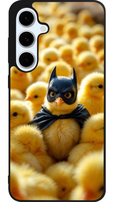 Coque Samsung Galaxy S24 FE - Silicone rigide noir Easter 2026 Chicken Batman