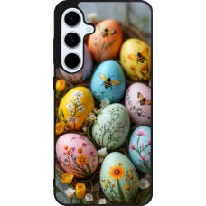 Coque Samsung Galaxy S24 FE - Silicone rigide noir Easter 2026 Eggs with bees