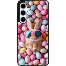Coque Samsung Galaxy S24 FE - Silicone rigide noir Easter 2026 Rabbit fun