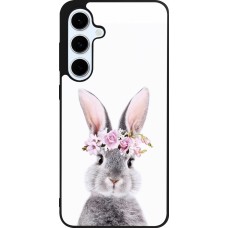 Samsung Galaxy S24 FE Case Hülle - Silikon schwarz Easter 2023 flower bunny