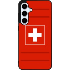 Coque Samsung Galaxy S24 FE - Silicone rigide noir Euro 2020 Switzerland