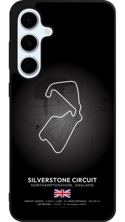 Coque Samsung Galaxy S24 FE - Silicone rigide noir F1 Track 2025 Great Britan