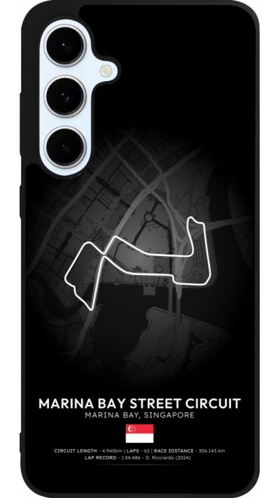 Coque Samsung Galaxy S24 FE - Silicone rigide noir F1 Track 2025 Singapore