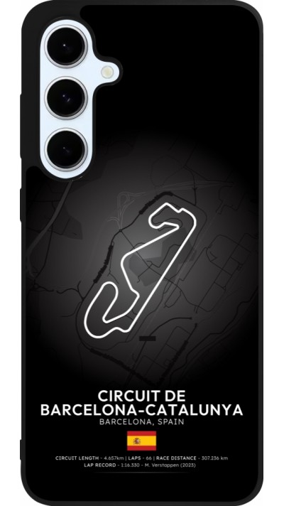 Coque Samsung Galaxy S24 FE - Silicone rigide noir F1 Track 2025 Spain