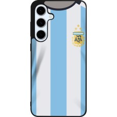 Coque Samsung Galaxy S24 FE - Silicone rigide noir Maillot de football Argentine 2022 personnalisable