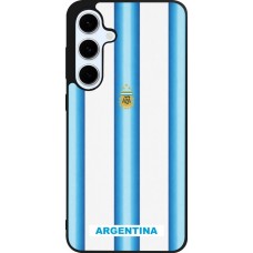 Coque Samsung Galaxy S24 FE - Silicone rigide noir Maillot de football Argentine 2026 personnalisable