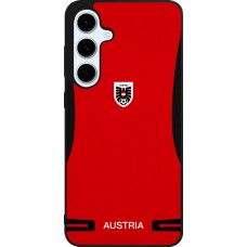 Coque Samsung Galaxy S24 FE - Silicone rigide noir Maillot de football Autriche 2026 personnalisable