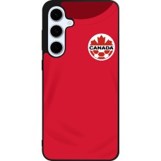 Coque Samsung Galaxy S24 FE - Silicone rigide noir Maillot de football Canada 2022 personnalisable