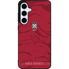 Coque Samsung Galaxy S24 FE - Silicone rigide noir Maillot de football Corée du Sud 2026 personnalisable