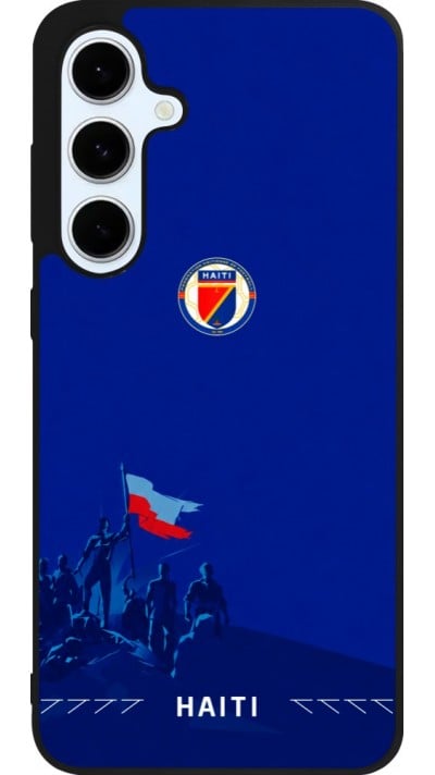 Coque Samsung Galaxy S24 FE - Silicone rigide noir Maillot de football Haiti 2026 personnalisable