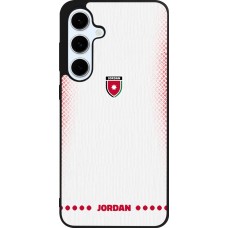 Coque Samsung Galaxy S24 FE - Silicone rigide noir Maillot de football Jordanie 2026 personnalisable