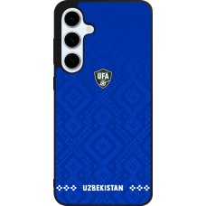 Coque Samsung Galaxy S24 FE - Silicone rigide noir Maillot de football Ouzbékistan 2026 personnalisable
