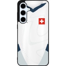 Samsung Galaxy S24 FE Case Hülle - Silikon schwarz Schweiz Away personalisierbares Fussballtrikot