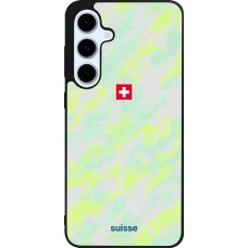 Coque Samsung Galaxy S24 FE - Silicone rigide noir Maillot de football Suisse Away 2026 personnalisable