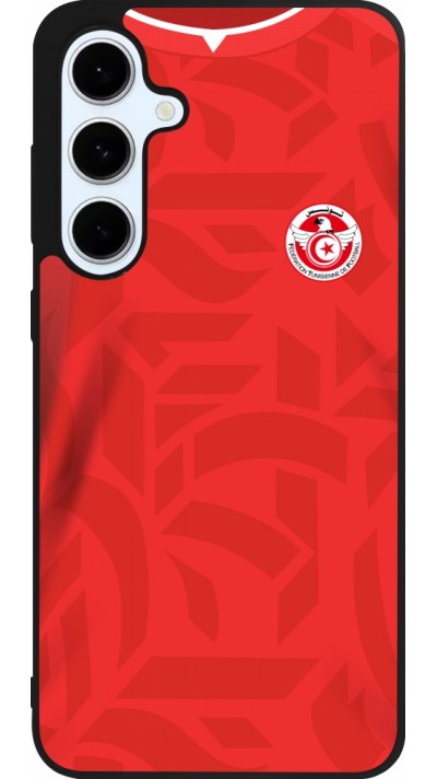 Coque Samsung Galaxy S24 FE - Silicone rigide noir Maillot de football Tunisie 2022 personnalisable