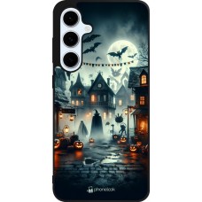 Samsung Galaxy S24 FE Case Hülle - Silikon schwarz Halloween Spukstadt
