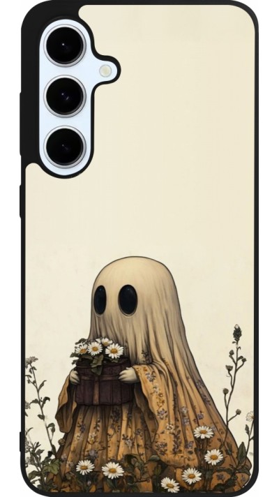 Coque Samsung Galaxy S24 FE - Silicone rigide noir Halloween 2025 Ghost gardener