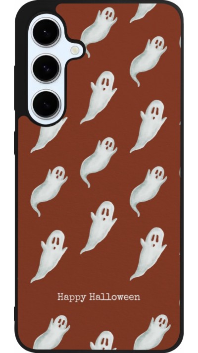 Coque Samsung Galaxy S24 FE - Silicone rigide noir Halloween 2025 Pattern of ghosts
