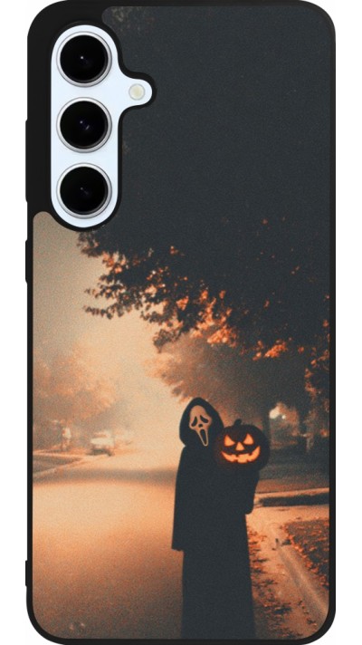 Coque Samsung Galaxy S24 FE - Silicone rigide noir Halloween 2025 Scream